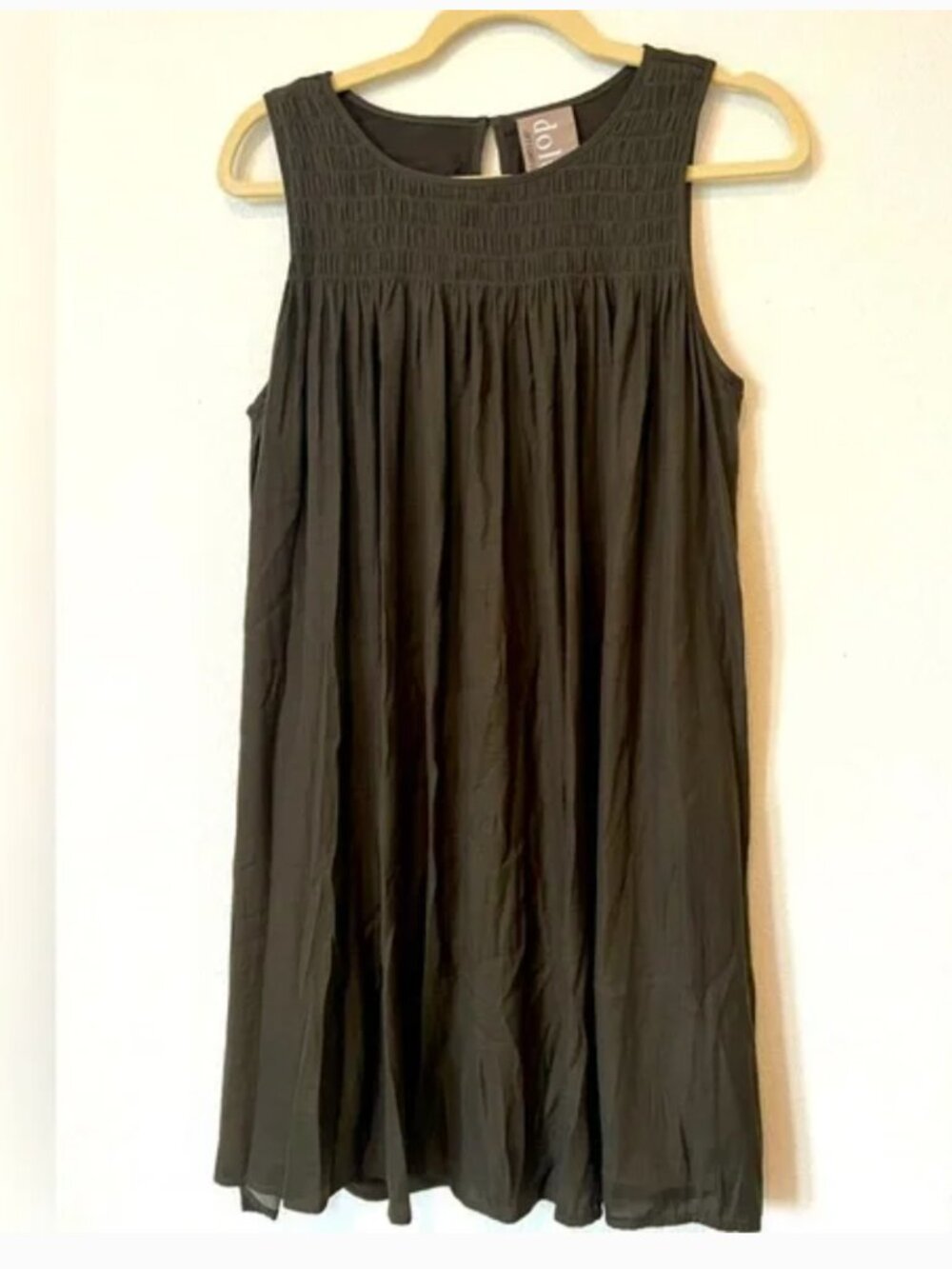 Anthropologie Dolan Petite Medium Olive Dress